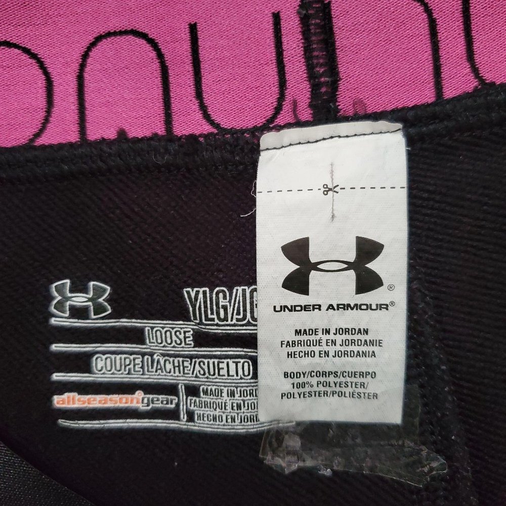 Under Armour Girl's Loose Activewear All Season‎ Gear Pants Black/Pink YLG/JG/G - Picture 5 of 12